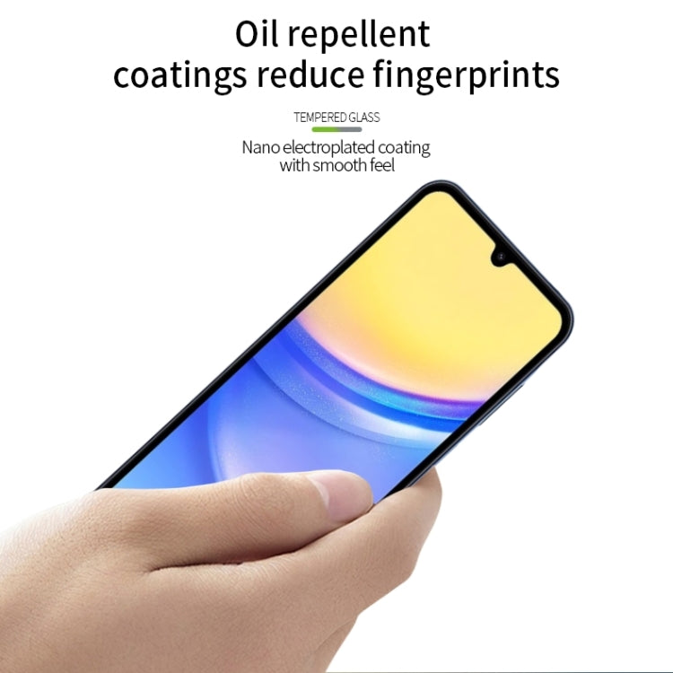 For Samsung Galaxy A15 MOFI 9H 3D Explosion-proof Curved Screen Tempered Glass Film(Black) - Galaxy Tempered Glass by MOFI | Online Shopping South Africa | PMC TechLife | Buy Now Pay Later Mobicred