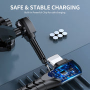 ENKAY Hat-Prince PD 20W Type-C to 8 Pin Dual Elbow Fast Charging Data Cable, Length:2m(Silver)