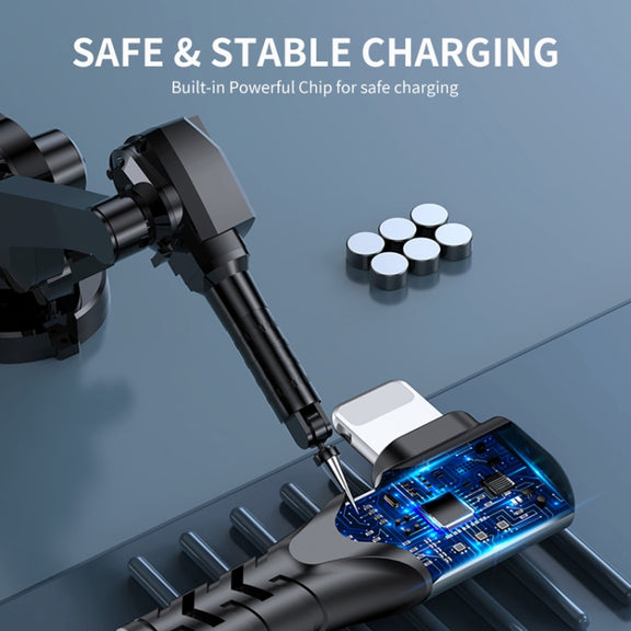 ENKAY Hat-Prince PD 20W Type-C to 8 Pin Dual Elbow Fast Charging Data Cable, Length:2m(Silver)