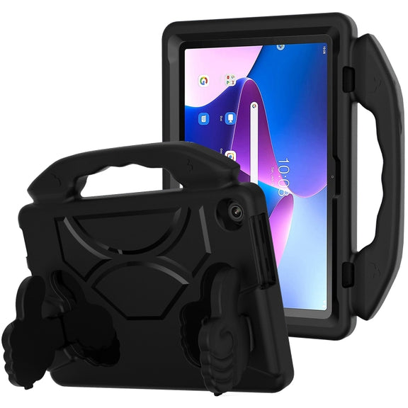 For Lenovo Tab M10 3rd Gen 10.1 TB-328 Thumb Bracket EVA Shockproof Tablet Case(Black)