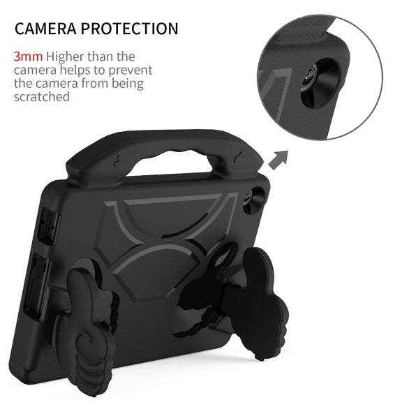 For Lenovo Tab M10 3rd Gen 10.1 TB-328 Thumb Bracket EVA Shockproof Tablet Case(Black)