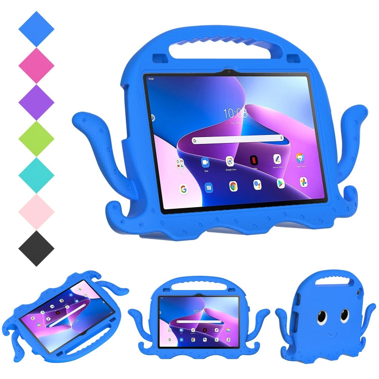 For Lenovo Tab M10 3rd Gen 10.1 TB-328 Octopus Style EVA Hybrid PC Shockproof Tablet Case with Strap(Blue) - Lenovo by PMC TechLife | Online Shopping South Africa | PMC TechLife | Buy Now Pay Later Mobicred