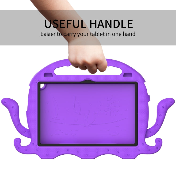 For Lenovo Tab M10 3rd Gen 10.1 TB-328 Octopus Style EVA Hybrid PC Shockproof Tablet Case with Strap(Purple) - Lenovo by PMC TechLife | Online Shopping South Africa | PMC TechLife | Buy Now Pay Later Mobicred
