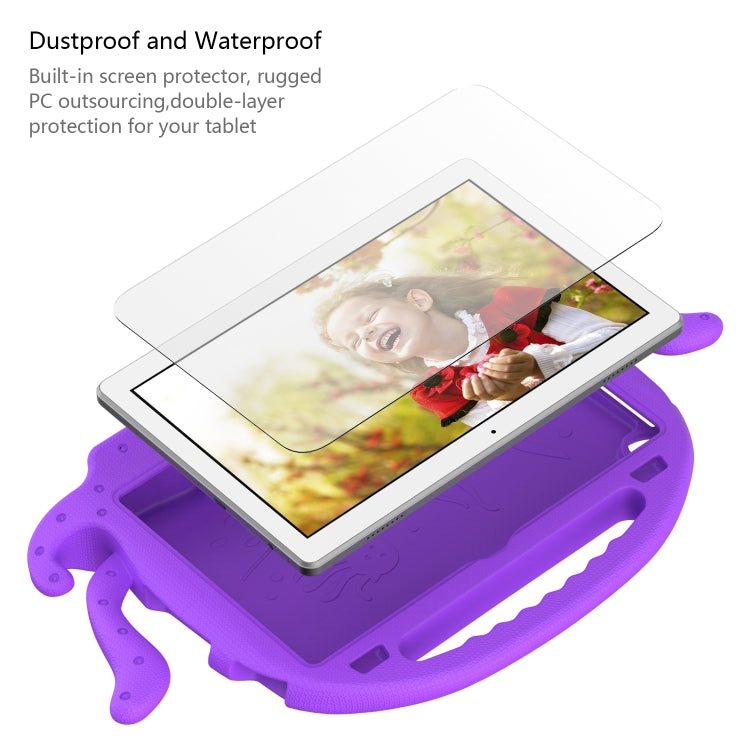 For Lenovo Tab M10 3rd Gen 10.1 TB-328 Octopus Style EVA Hybrid PC Shockproof Tablet Case with Strap(Purple) - Lenovo by PMC TechLife | Online Shopping South Africa | PMC TechLife | Buy Now Pay Later Mobicred