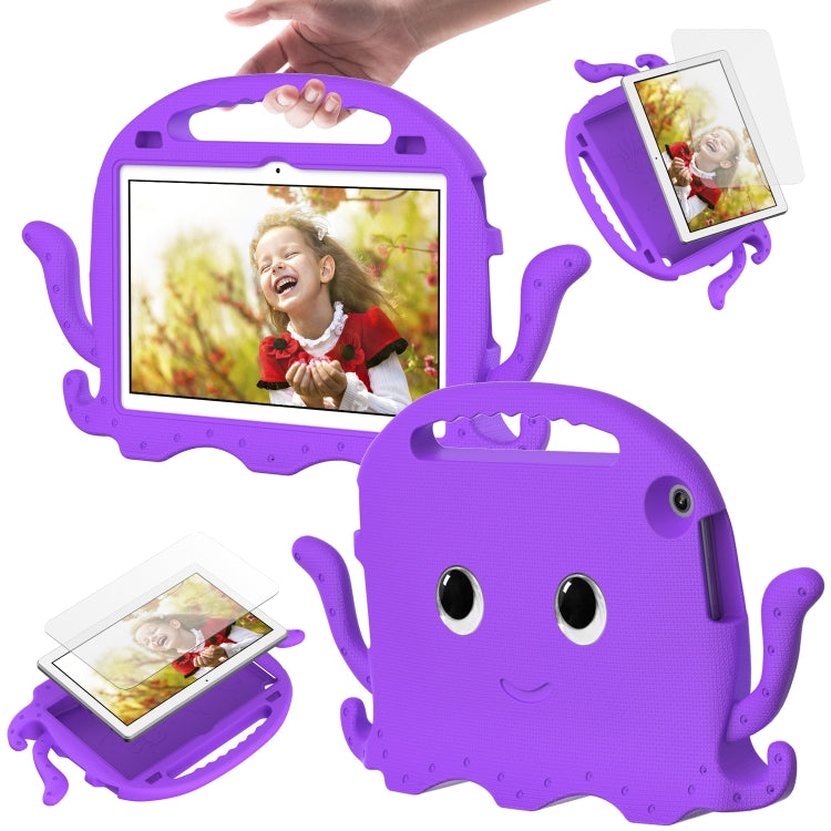 For Lenovo Tab M10 3rd Gen 10.1 TB-328 Octopus Style EVA Hybrid PC Shockproof Tablet Case with Strap(Purple) - Lenovo by PMC TechLife | Online Shopping South Africa | PMC TechLife | Buy Now Pay Later Mobicred