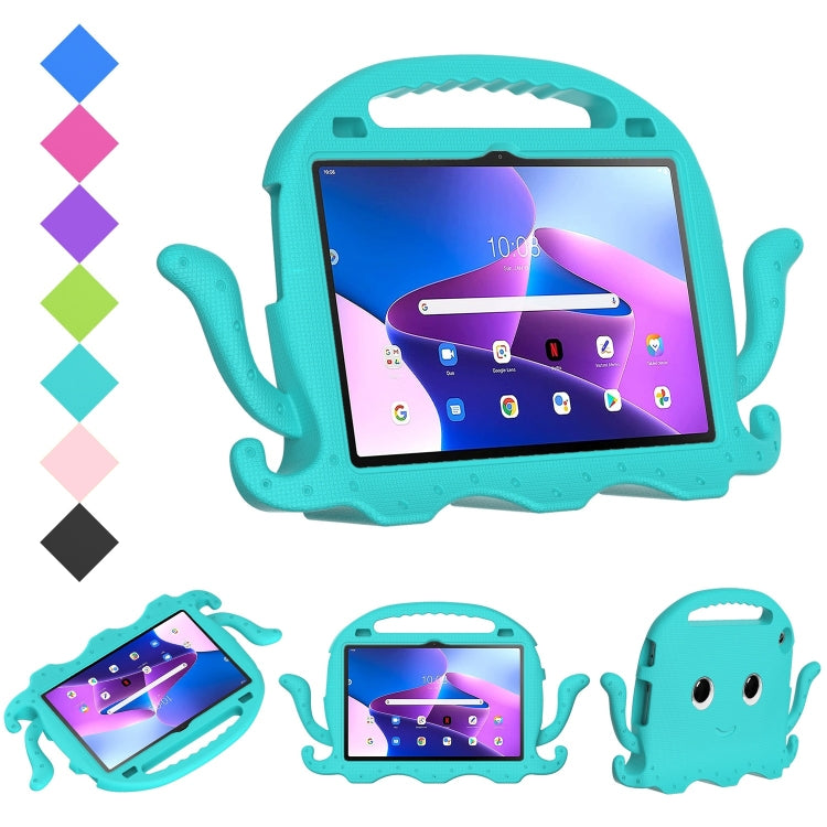 For Lenovo Tab M10 3rd Gen 10.1 TB-328 Octopus Style EVA Hybrid PC Shockproof Tablet Case with Strap(Glacial Green) - Lenovo by PMC TechLife | Online Shopping South Africa | PMC TechLife | Buy Now Pay Later Mobicred