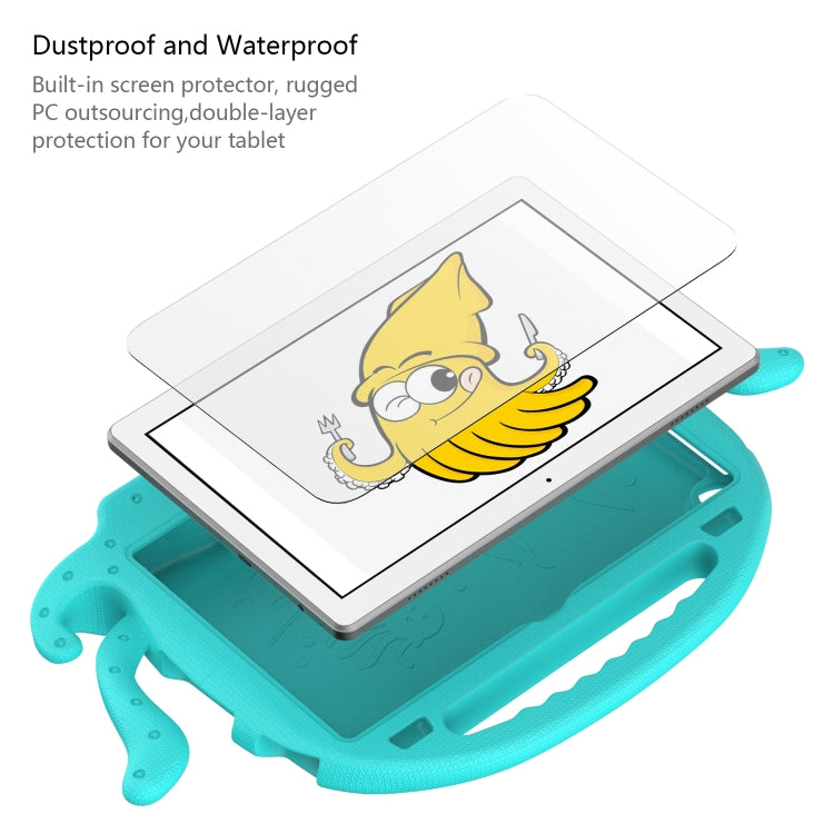 For Lenovo Tab M10 3rd Gen 10.1 TB-328 Octopus Style EVA Hybrid PC Shockproof Tablet Case with Strap(Glacial Green) - Lenovo by PMC TechLife | Online Shopping South Africa | PMC TechLife | Buy Now Pay Later Mobicred