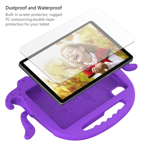 For Lenovo Tab M9 2023 Octopus Style EVA Hybrid PC Shockproof Tablet Case with Strap(Purple)