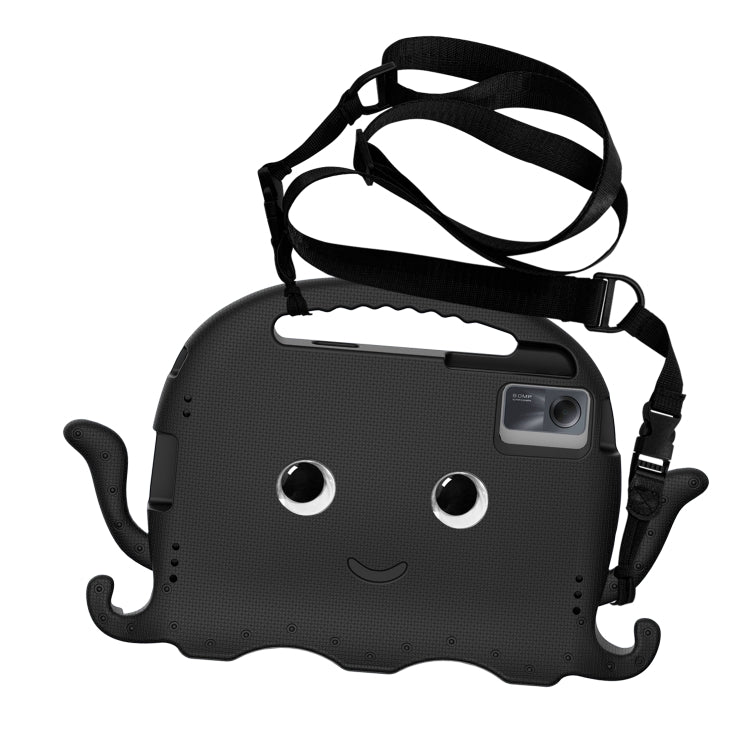 For Lenovo Tab M11 /Xiaoxin Pad 11 2024 Octopus Style EVA Hybrid PC Shockproof Tablet Case with Strap(Black) - Lenovo by PMC Jewellery | Online Shopping South Africa | PMC Jewellery | Buy Now Pay Later Mobicred