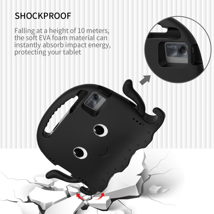 For Lenovo Tab M11 /Xiaoxin Pad 11 2024 Octopus Style EVA Hybrid PC Shockproof Tablet Case with Strap(Black)