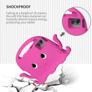 For Lenovo Tab M11 /Xiaoxin Pad 11 2024 Octopus Style EVA Hybrid PC Shockproof Tablet Case with Strap(Rose Red)
