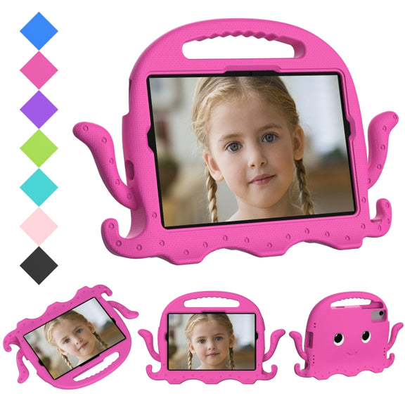 For Lenovo Tab M11 /Xiaoxin Pad 11 2024 Octopus Style EVA Hybrid PC Shockproof Tablet Case with Strap(Rose Red)