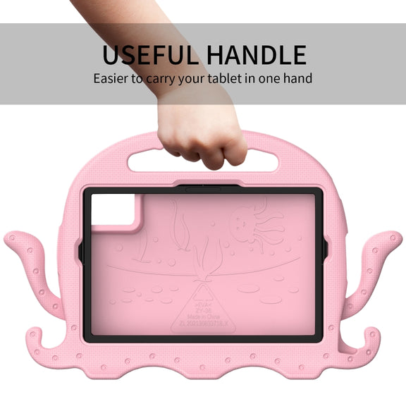 For Lenovo Tab M11 /Xiaoxin Pad 11 2024 Octopus Style EVA Hybrid PC Shockproof Tablet Case with Strap(Pink)