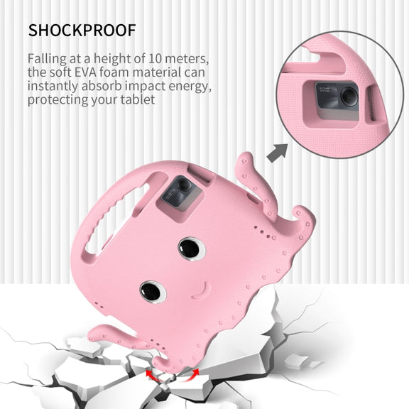 For Lenovo Tab M11 /Xiaoxin Pad 11 2024 Octopus Style EVA Hybrid PC Shockproof Tablet Case with Strap(Pink)