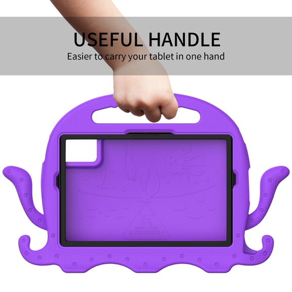For Lenovo Tab M11 /Xiaoxin Pad 11 2024 Octopus Style EVA Hybrid PC Shockproof Tablet Case with Strap(Purple)