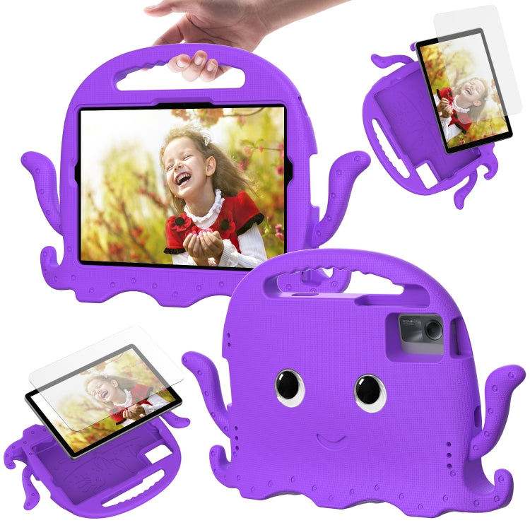For Lenovo Tab M11 /Xiaoxin Pad 11 2024 Octopus Style EVA Hybrid PC Shockproof Tablet Case with Strap(Purple)