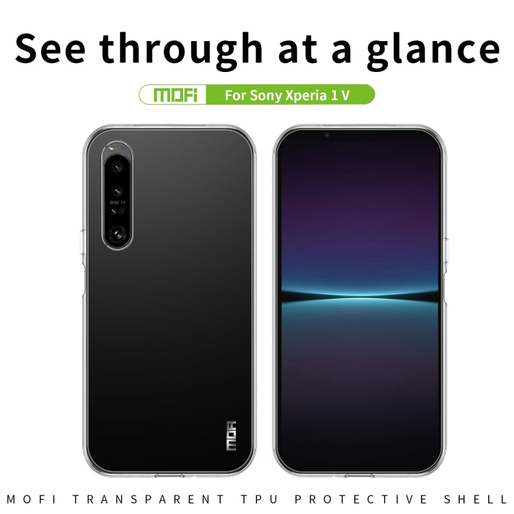 For Sony Xperia 1 V MOFI Ming Series Ultra-thin TPU Phone Case(Transparent) - Sony Cases by MOFI | Online Shopping South Africa | PMC TechLife