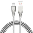 ENKAY ENK-CB131 USB to 8 Pin Carbon Steel Hose Spring 2.4A Fast Charging Data Cable, Length:2m(Silver) - free shipping - PMC TechLife - Order now!