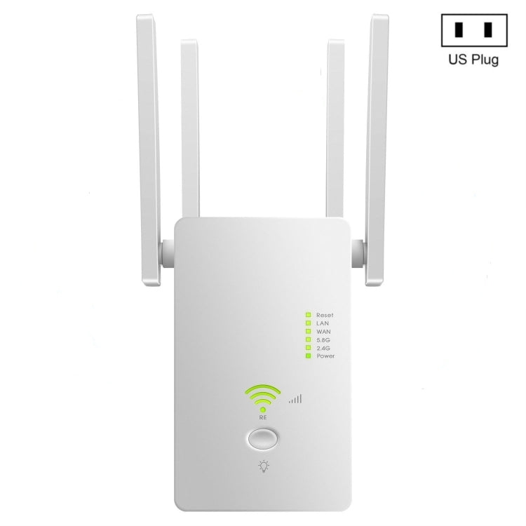 U6 5Ghz Wireless WiFi Repeater 1200Mbps Router Wifi Booster 2.4G Long Range Extender(US Plug) - free shipping - PMC Jewellery - Order now!