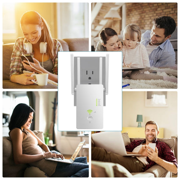 U6 5Ghz Wireless WiFi Repeater 1200Mbps Router Wifi Booster 2.4G Long Range Extender(US Plug)