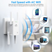 U8 300Mbps Wireless WiFi Repeater Extender Router Wi-Fi Signal Amplifier WiFi Booster(EU Plug)