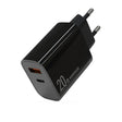 NORTHJO NOPD2002 PD20W USB-C/Type-C + QC 3.0 USB Dual Ports Fast Charger, EU Plug(Black) - USB Charger by NORTHJO | Online Shopping South Africa | PMC TechLife | Buy Now Pay Later Mobicred