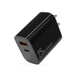 NORTHJO NOPD2502 PD 25W USB-C/Type-C + QC 3.0 USB Dual Ports Fast Charger, Plug Type:US Plug(Black) - free shipping - PMC TechLife - Order now!