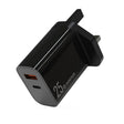 NORTHJO NOPD2502 PD 25W USB-C/Type-C + QC 3.0 USB Dual Ports Fast Charger, Plug Type:UK Plug(Black) - USB Charger by NORTHJO | Online Shopping South Africa | PMC TechLife | Buy Now Pay Later Mobicred