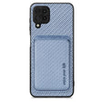 For Samsung Galaxy A22 4G Carbon Fiber Leather Card Magsafe Magnetic Phone Case(Blue) - Galaxy Phone Cases by PMC TechLife | Online Shopping South Africa | PMC TechLife | Buy Now Pay Later Mobicred