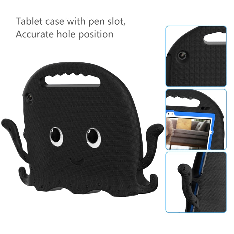 For Amazon Kindle Fire HD10 2021 Octopus Style EVA + PC Tablet Case with Strap(Black) - Amazon by PMC TechLife | Online Shopping South Africa | PMC TechLife | Buy Now Pay Later Mobicred