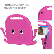 For Amazon Kindle Fire HD10 2021 Octopus Style EVA + PC Tablet Case with Strap(RoseRed)
