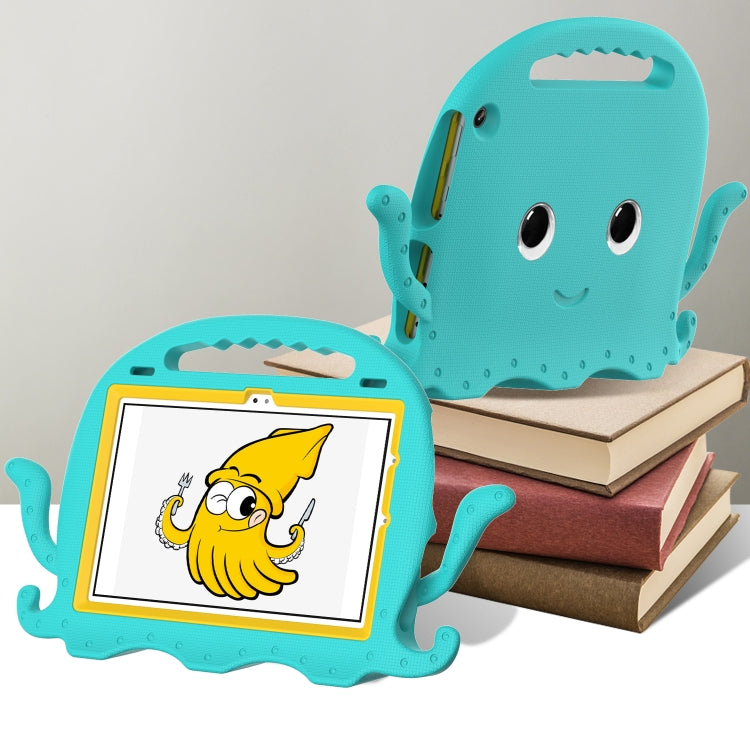 For Amazon Kindle Fire HD10 2021 Octopus Style EVA + PC Tablet Case with Strap(Glacial Green) - Amazon by PMC TechLife | Online Shopping South Africa | PMC TechLife | Buy Now Pay Later Mobicred