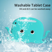 For Amazon Kindle Fire HD10 2021 Octopus Style EVA + PC Tablet Case with Strap(Glacial Green)