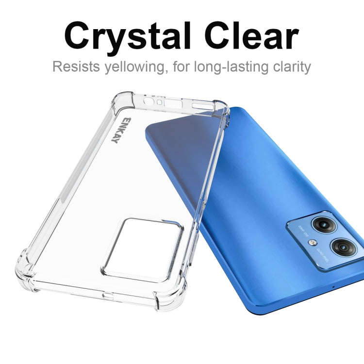 For Motorola Moto G54 5G ENKAY Hat-Prince Transparent TPU Shockproof Phone Case - Motorola Cases by ENKAY | Online Shopping South Africa | PMC TechLife | Buy Now Pay Later Mobicred