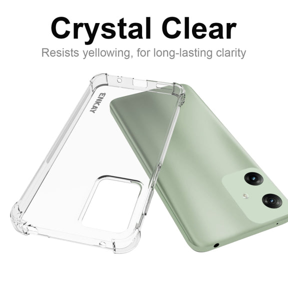 For Motorola Moto G Play 4G 2024 ENKAY Hat-Prince Transparent TPU Shockproof Phone Case