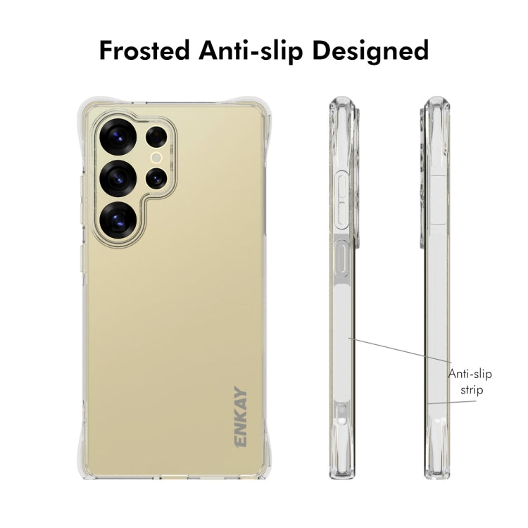 For Samsung Galaxy S25 Ultra 5G ENKAY Clear TPU Shockproof Anti-slip Phone Case