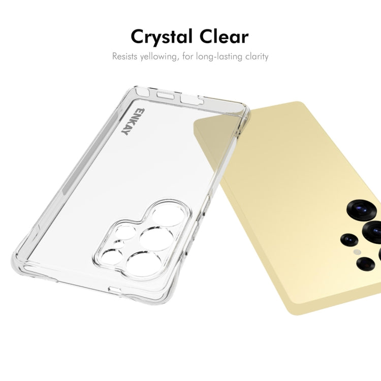 For Samsung Galaxy S25 Ultra 5G ENKAY Clear TPU Shockproof Anti-slip Phone Case
