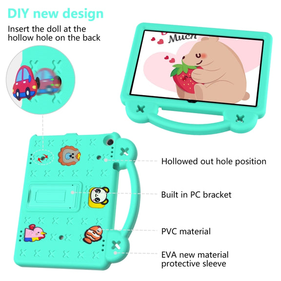 For Walmart Onn 10.1 2022 / 100071485 Handle Kickstand Children EVA Shockproof PC Tablet Case(Mint Green)