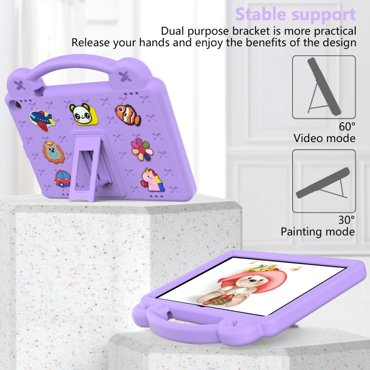 For Walmart Onn 10.1 2022 / 100071485 Handle Kickstand Children EVA Shockproof PC Tablet Case(Light Purple)