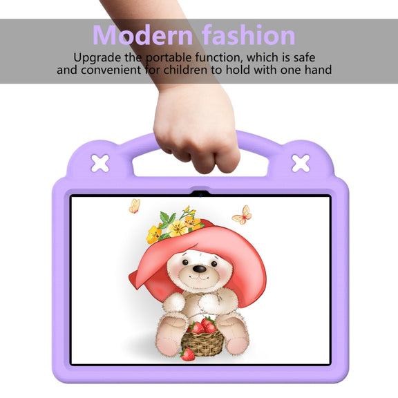 For Walmart Onn 10.1 2022 / 100071485 Handle Kickstand Children EVA Shockproof PC Tablet Case(Light Purple)