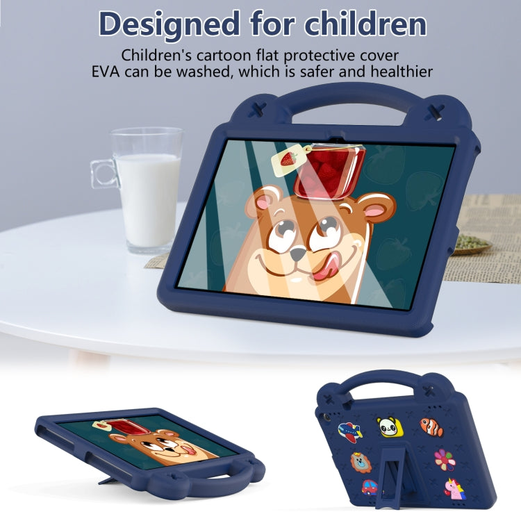 For Walmart Onn 10.1 2022 / 100071485 Handle Kickstand Children EVA Shockproof PC Tablet Case(Navy Blue)
