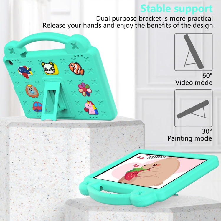 For Amazon Fire HD 10 2021 Handle Kickstand Children EVA Shockproof PC Tablet Case(Mint Green) - Amazon by PMC TechLife | Online Shopping South Africa | PMC TechLife | Buy Now Pay Later Mobicred