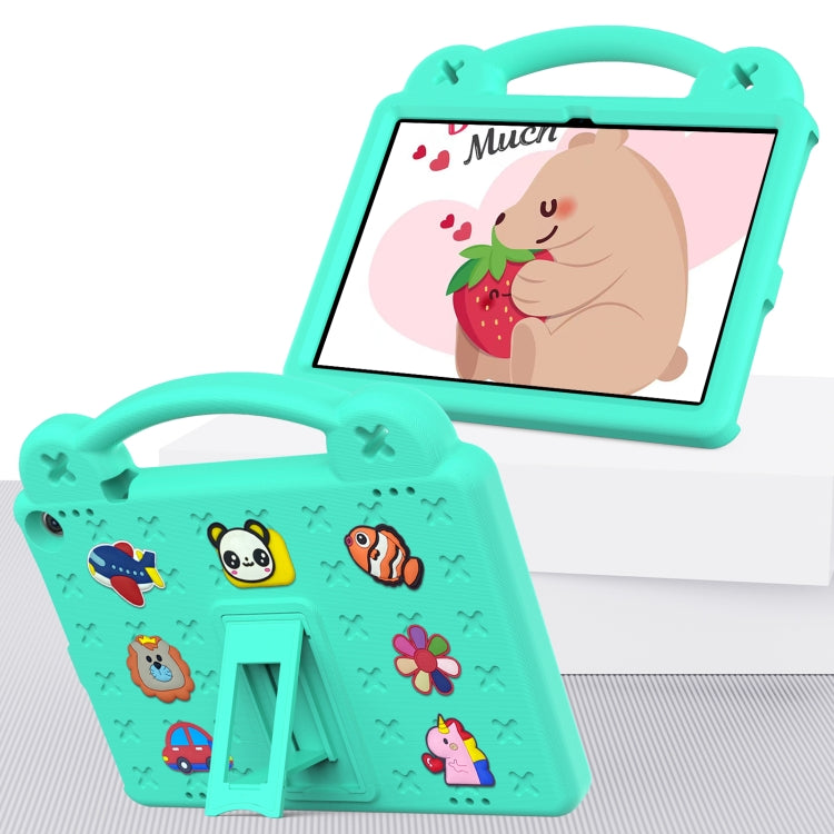 For Amazon Fire HD 10 2021 Handle Kickstand Children EVA Shockproof PC Tablet Case(Mint Green) - Amazon by PMC TechLife | Online Shopping South Africa | PMC TechLife | Buy Now Pay Later Mobicred