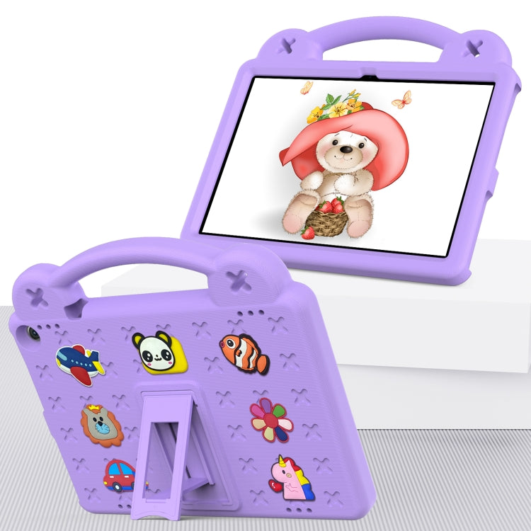 For Amazon Fire HD 10 2021 Handle Kickstand Children EVA Shockproof PC Tablet Case(Light Purple) - Amazon by PMC TechLife | Online Shopping South Africa | PMC TechLife | Buy Now Pay Later Mobicred