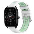 For Amazfit GTR Mini 20mm Cross Texture Two Color Silicone Steel Buckle Watch Band(White+Teal) - Watch Bands by PMC TechLife | Online Shopping South Africa | PMC TechLife | Buy Now Pay Later Mobicred