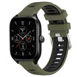 For Amazfit GTR Mini 20mm Cross Texture Two Color Silicone Steel Buckle Watch Band(Army Green+Black) - Watch Bands by PMC TechLife | Online Shopping South Africa | PMC TechLife | Buy Now Pay Later Mobicred