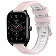 For Amazfit GTR Mini 20mm Cross Texture Two Color Silicone Steel Buckle Watch Band(Pink+White) - Watch Bands by PMC TechLife | Online Shopping South Africa | PMC TechLife | Buy Now Pay Later Mobicred