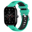 For Amazfit GTR Mini 20mm Cross Texture Two Color Silicone Steel Buckle Watch Band(Lake Blue+Black) - Watch Bands by PMC TechLife | Online Shopping South Africa | PMC TechLife | Buy Now Pay Later Mobicred