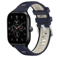 For Amazfit GTR Mini 20mm Cross Texture Two Color Silicone Steel Buckle Watch Band(Midnight Blue + Starlight) - Watch Bands by PMC TechLife | Online Shopping South Africa | PMC TechLife | Buy Now Pay Later Mobicred