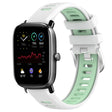 For Amazfit GTS 4 20mm Cross Texture Two Color Silicone Steel Buckle Watch Band(White+Teal) - Watch Bands by PMC TechLife | Online Shopping South Africa | PMC TechLife | Buy Now Pay Later Mobicred